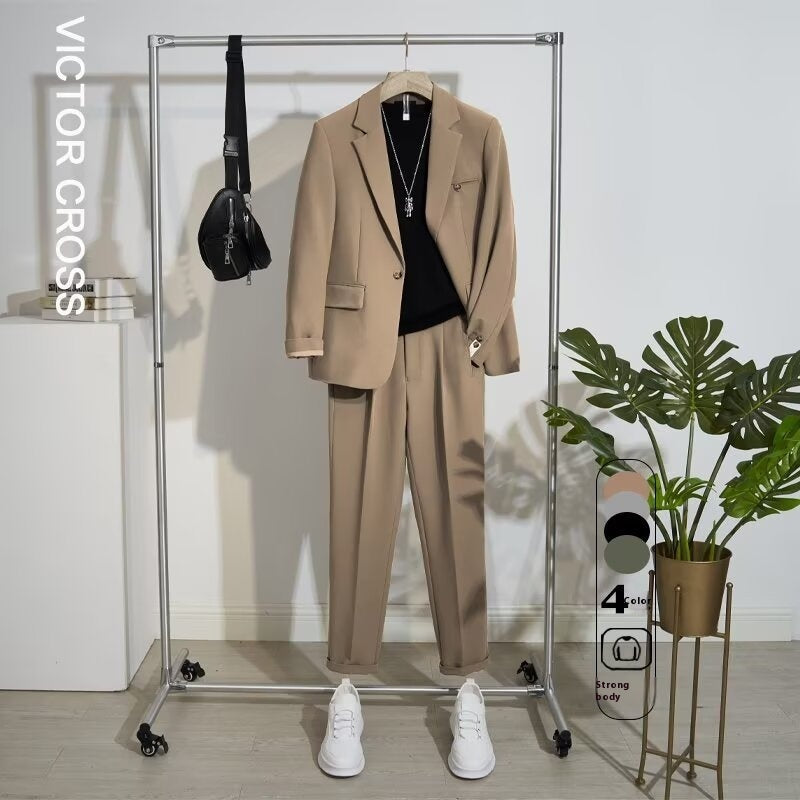 Casual Spring And Autumn Suit Suit Men's High Sense Lightly Mature Small Suit Jacket