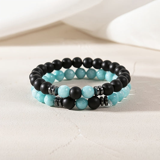 Volcanic Rock Bracelet Suit Men And Women Couple Style