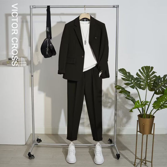 Casual Spring And Autumn Suit Suit Men's High Sense Lightly Mature Small Suit Jacket